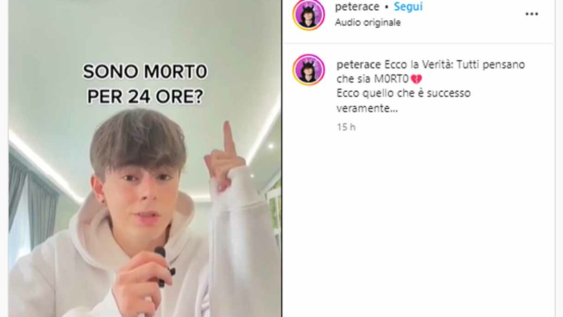 Incidente di Peter Ace, su Tik Tok la fake news sulla morte dell’influencer: arriva la sua risposta risposta sui social